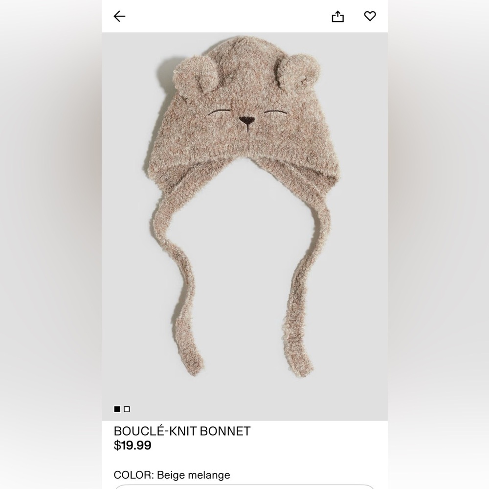 H&M baby hat (bonnet) in size 6-12